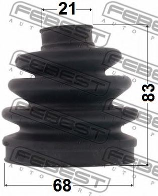 FEBEST 2117-CBK Bellow, driveshaft